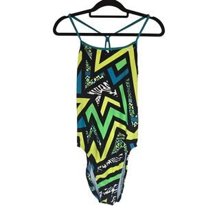 Nike Pow Lingerie Tank One Piece Swimsuit Competitive‎ Multicolor NWT Size 14